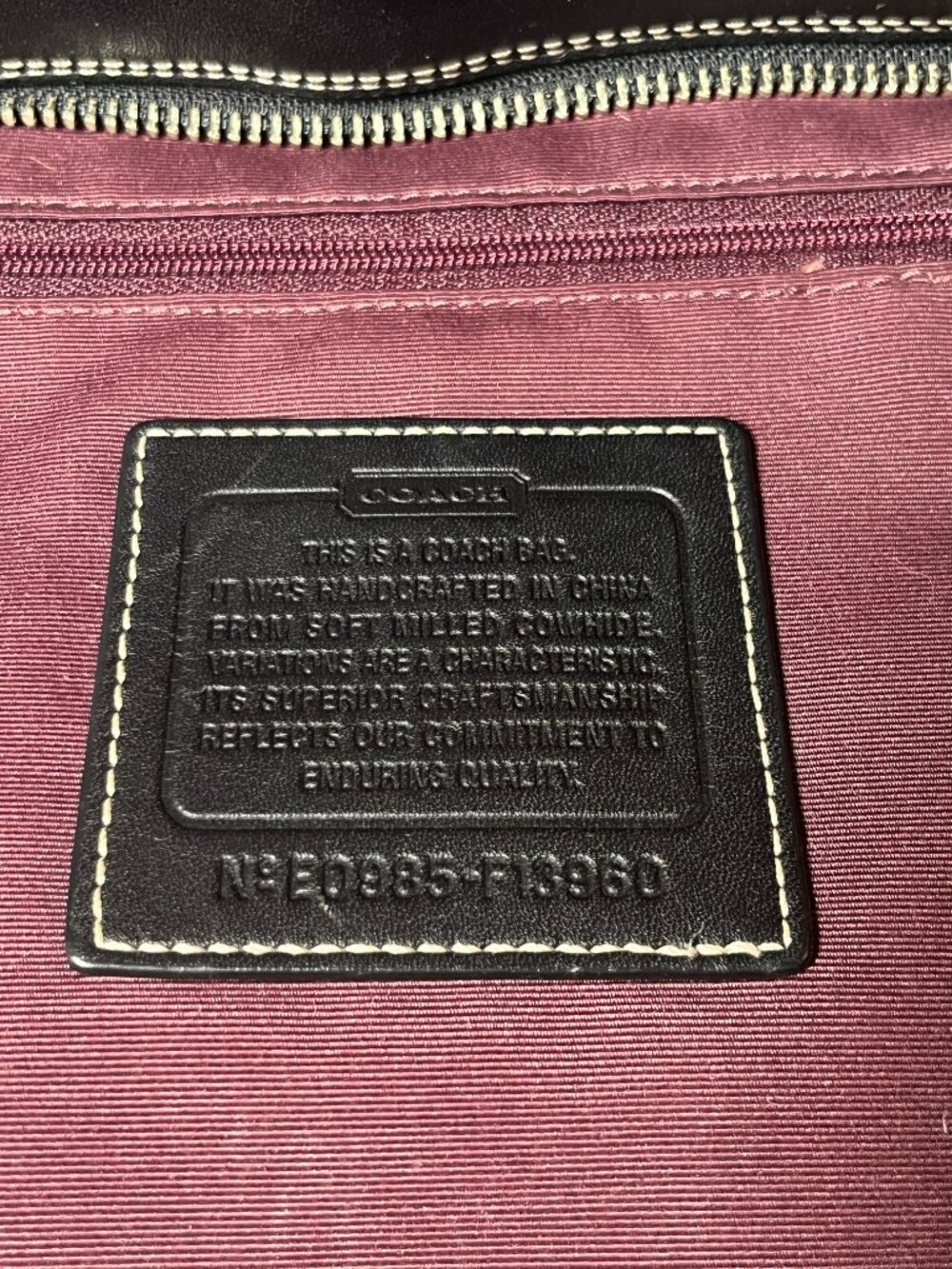 Coach Black Pebbled Leather Turnlock Tote Carryall F16960 EUC - Picture 15 of 16